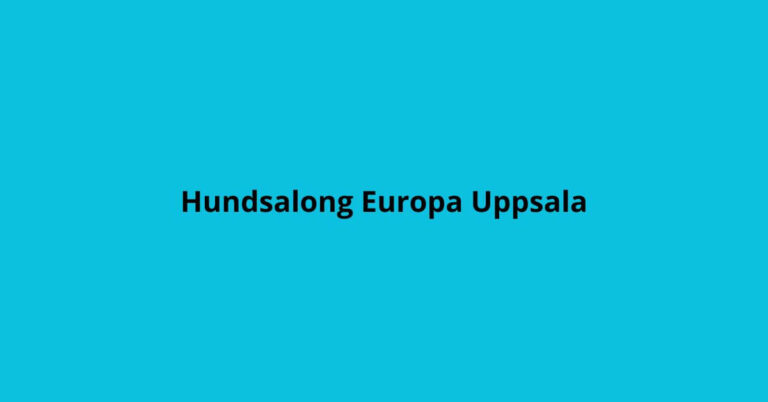 Hundsalong Europa Uppsala